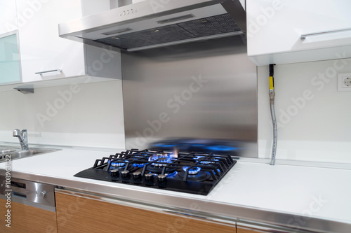 Stove in a kitchen