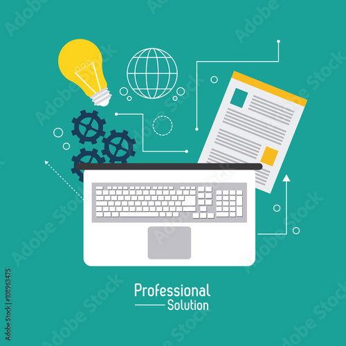 Flat illustration about customer service design 