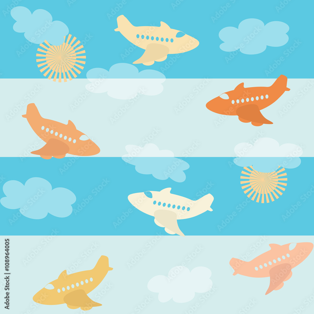 Seamless airplane pattern Seamless airplane pattern
