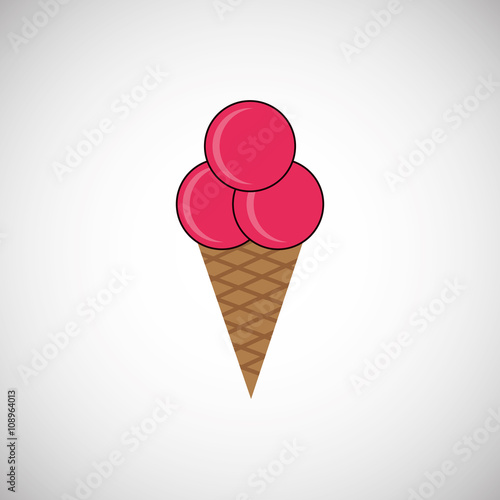 ice cream design, flat illustration