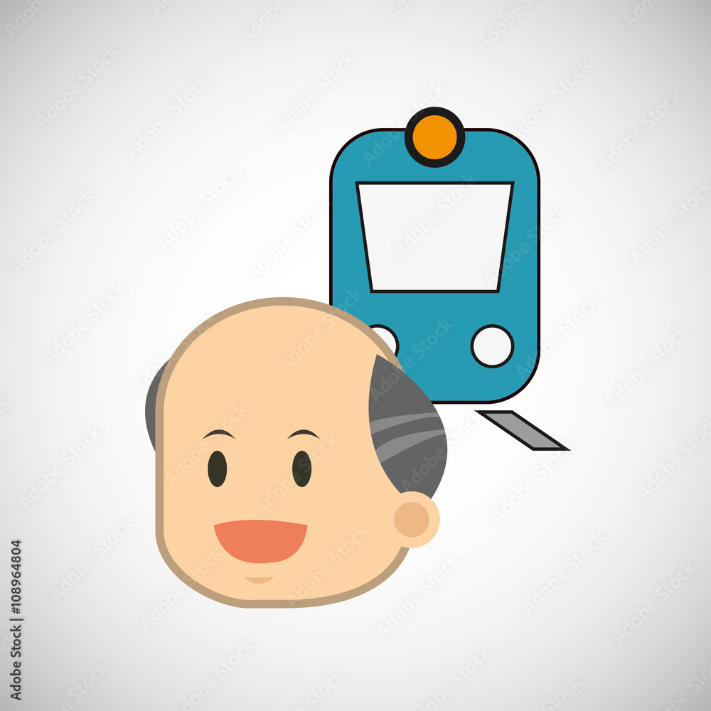 travel on train design, flat illustration travel on train design, flat illustration