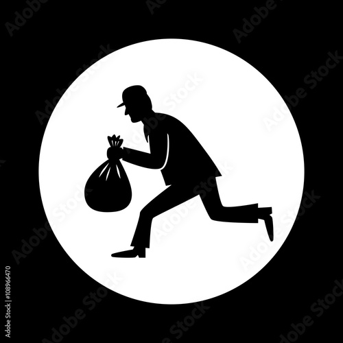 Thief vector icon