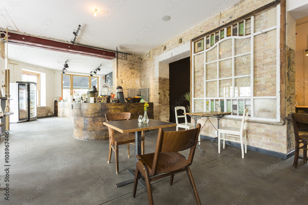 Indoor view of a modern coffee shop Indoor view of a modern coffee shop