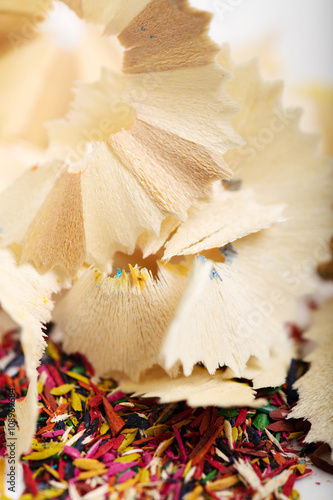 Close up photo of pencil peels photo