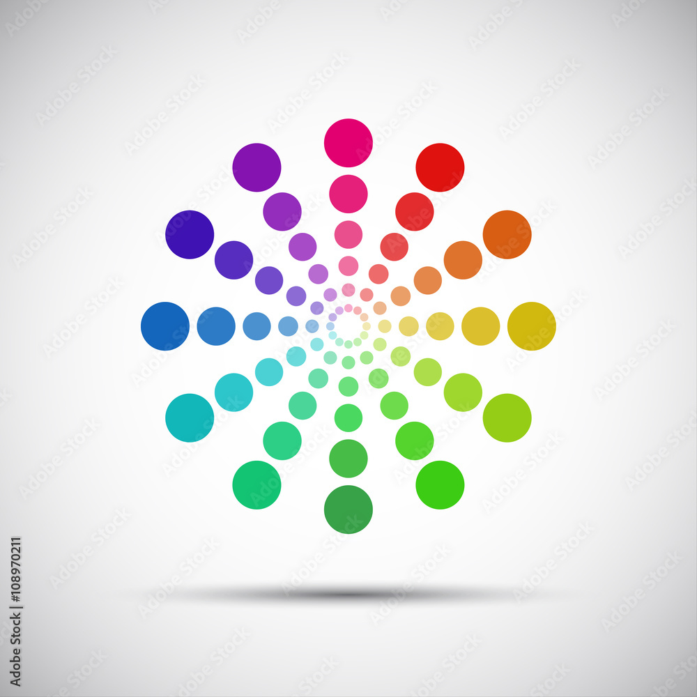 Color palette of wheels on a gray background, vector illustration Color palette of wheels on a gray background, vector illustration