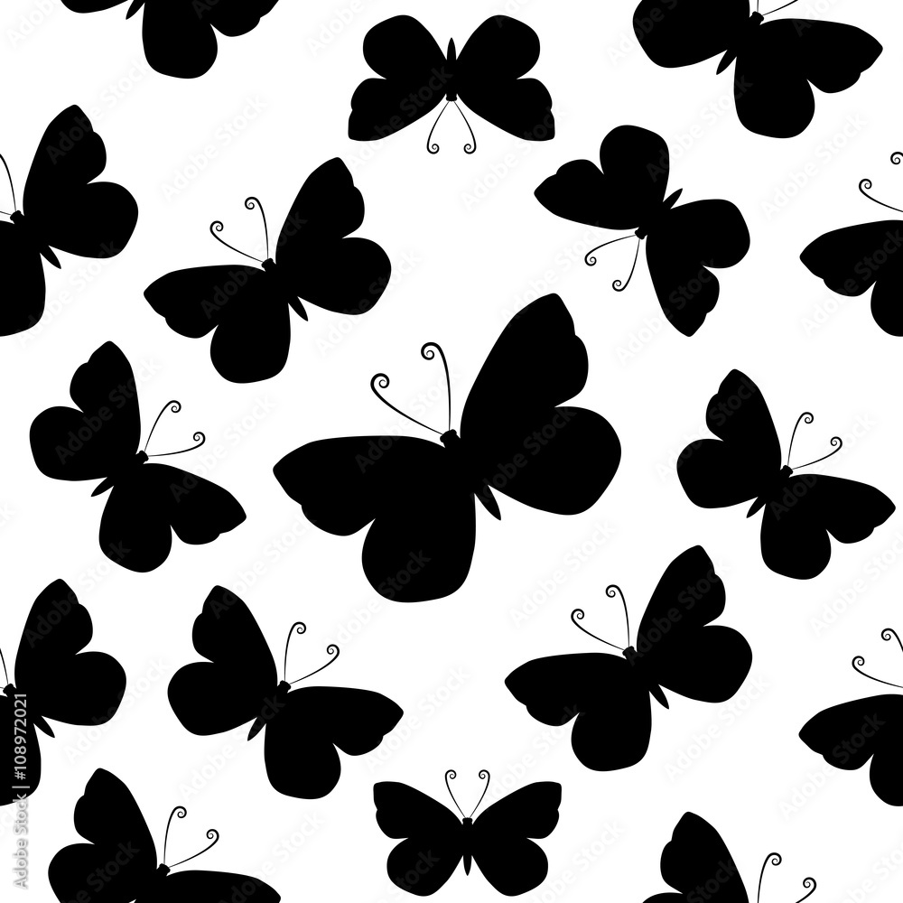 Butterflies. Seamless vector pattern. Butterflies. Seamless vector pattern.