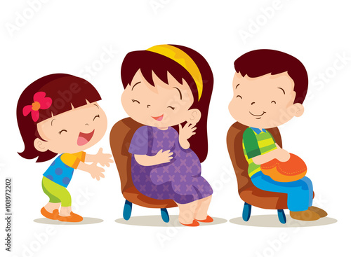 cute girl  give place for sit