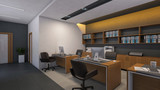 Office Design with Wood Wall