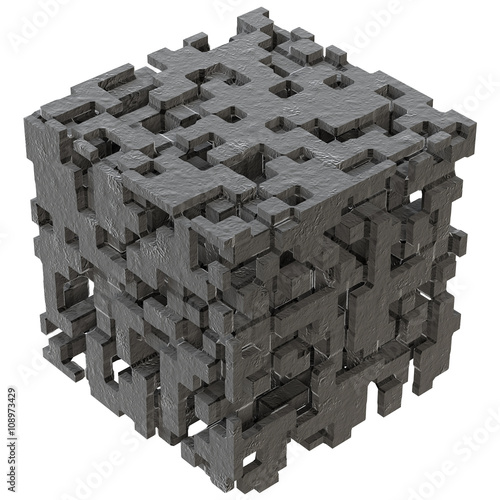 3D illustration of three-dimensional model