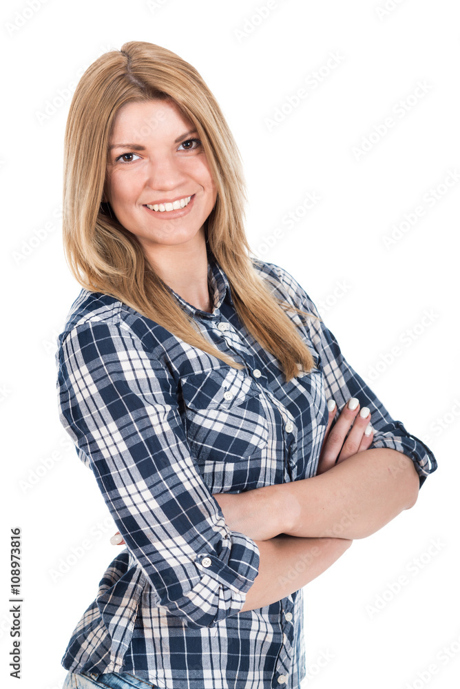 Beautiful Smiling Blonde Female Student Posing Beautiful Smiling Blonde Female Student Posing
