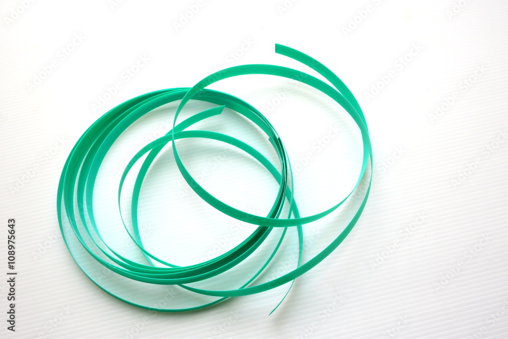 Material for creating of a woven plastic basket Material for creating of a woven plastic basket