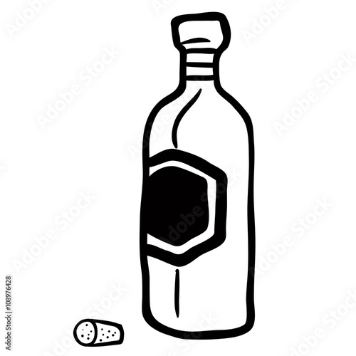 black and white bottle