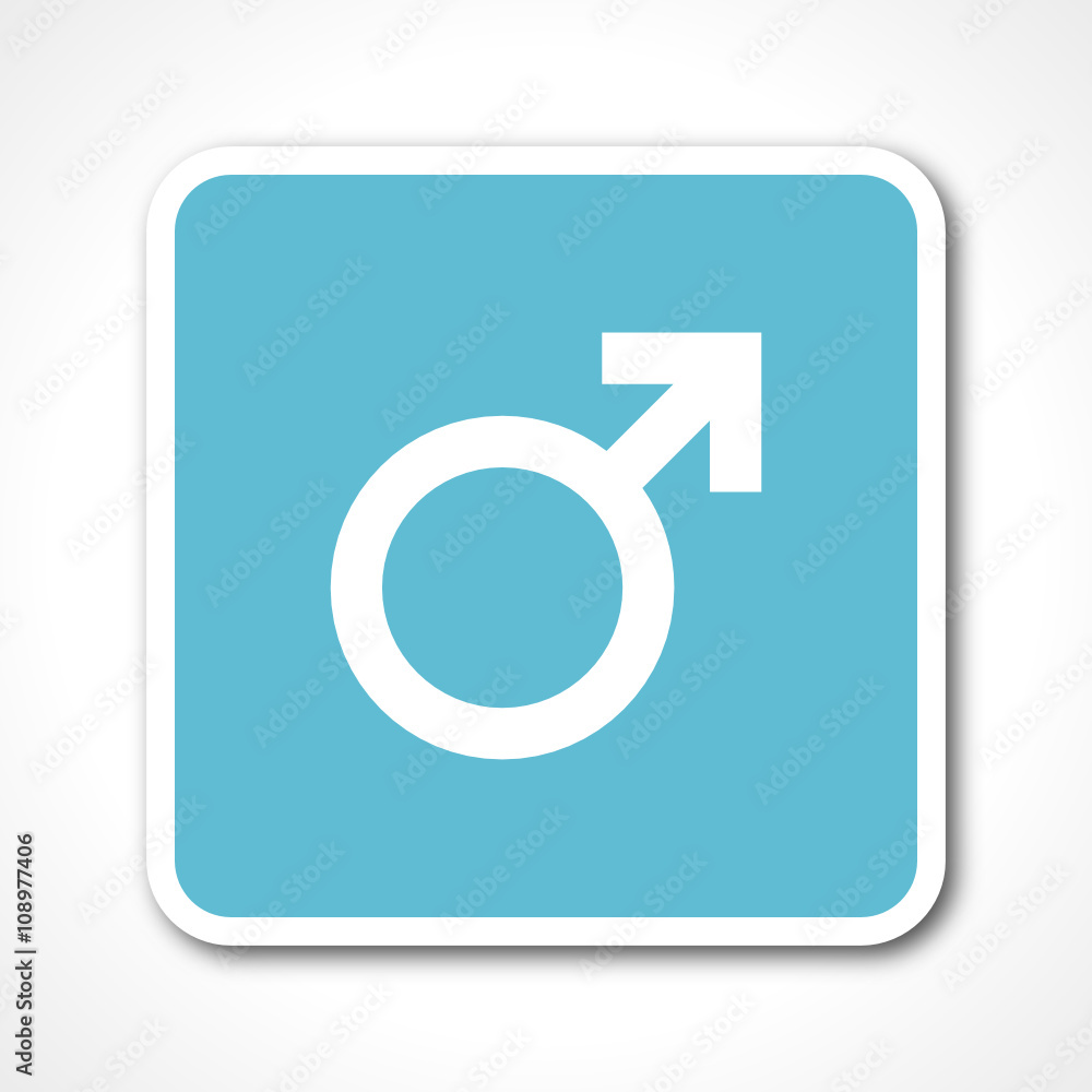 blue flat design male vector icon blue flat design male vector icon