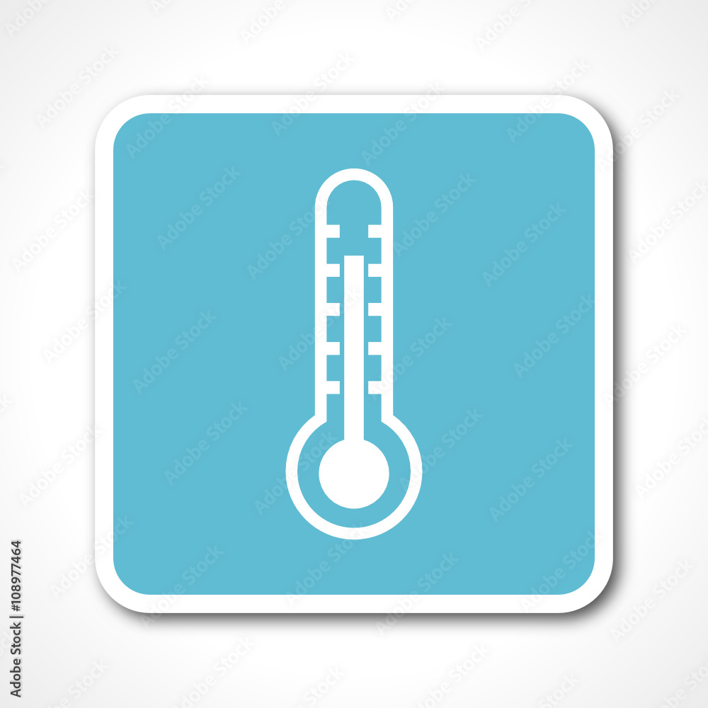 blue flat design thermometer vector icon blue flat design thermometer vector icon