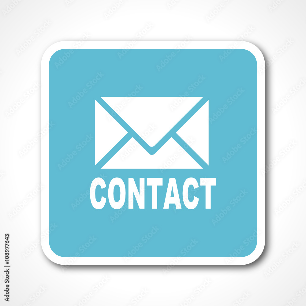 flat design email blue square web vector icon flat design email blue square web vector icon