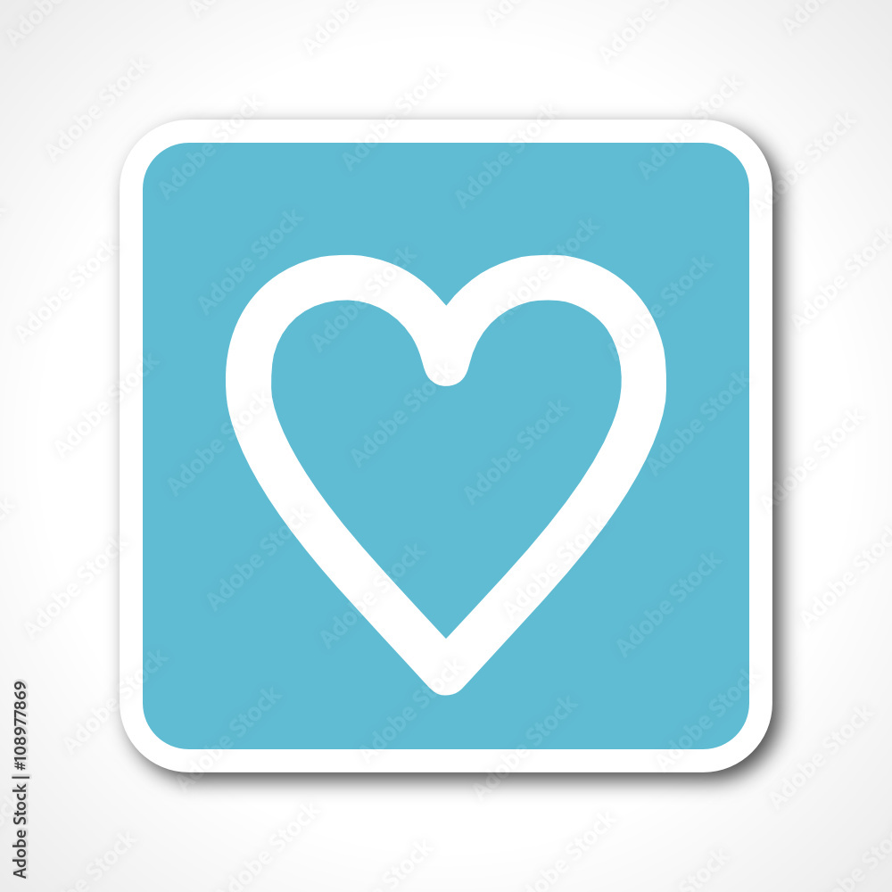 flat design blue heart vector icon flat design blue heart vector icon