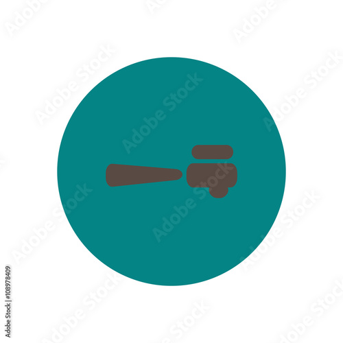 Vector icon on the white backgrounds in circles cezve