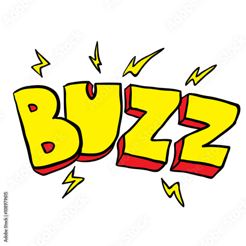 freehand drawn cartoon buzz symbol