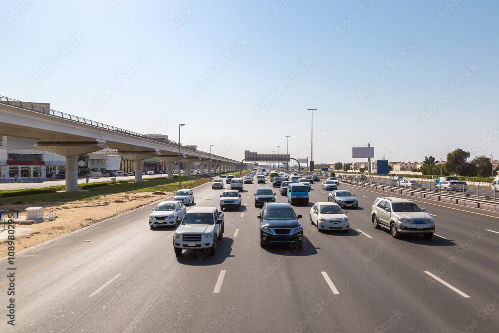 Obraz premium Modern highway in Dubai