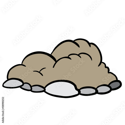 freehand drawn cartoon pile of dirt