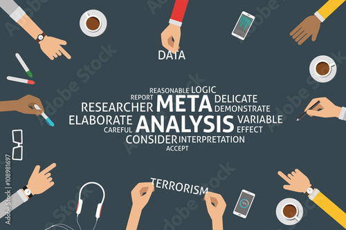 vector meta analysis concept,template