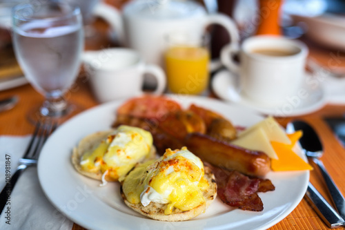 Delicious eggs served for breakfast