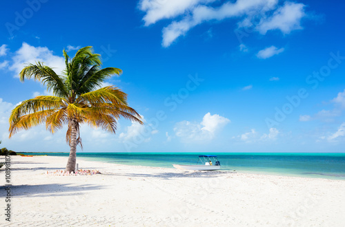 Idyllic beach at Caribbean photo