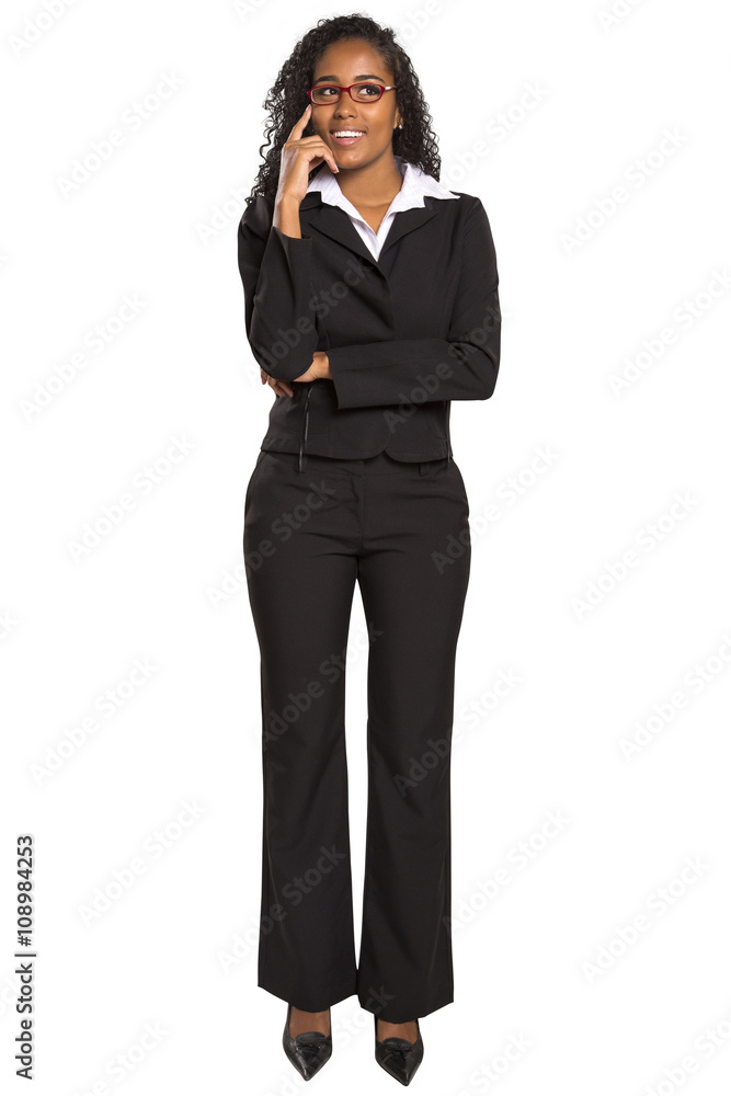 Portrait of a young business woman thinking Portrait of a young business woman thinking