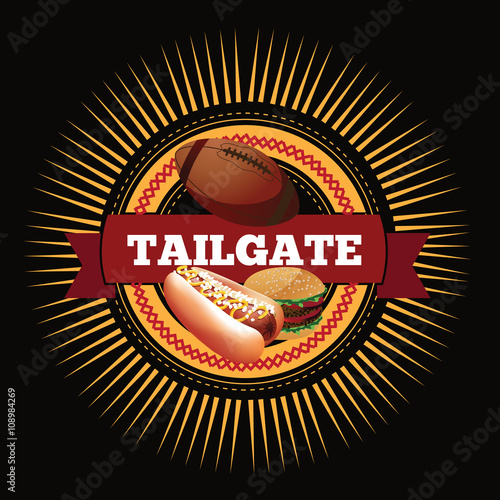 American football tailgate party icon. EPS 10 vector.