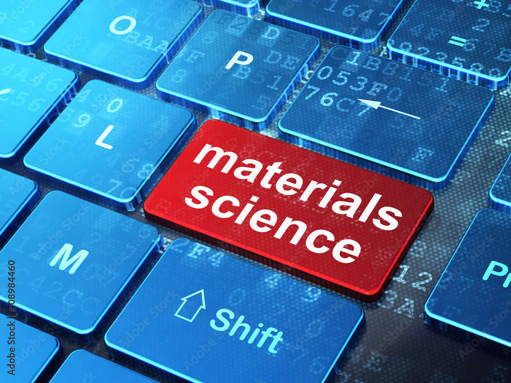 Fototapeta premium Science concept: Materials Science on computer keyboard background