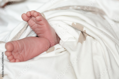 Photo of a newborn baby feet