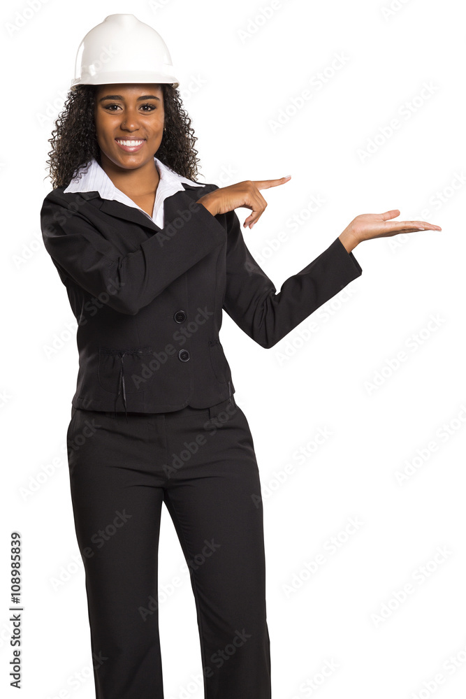 Brazilian architect holding or pointing your product. Brazilian architect holding or pointing your product.