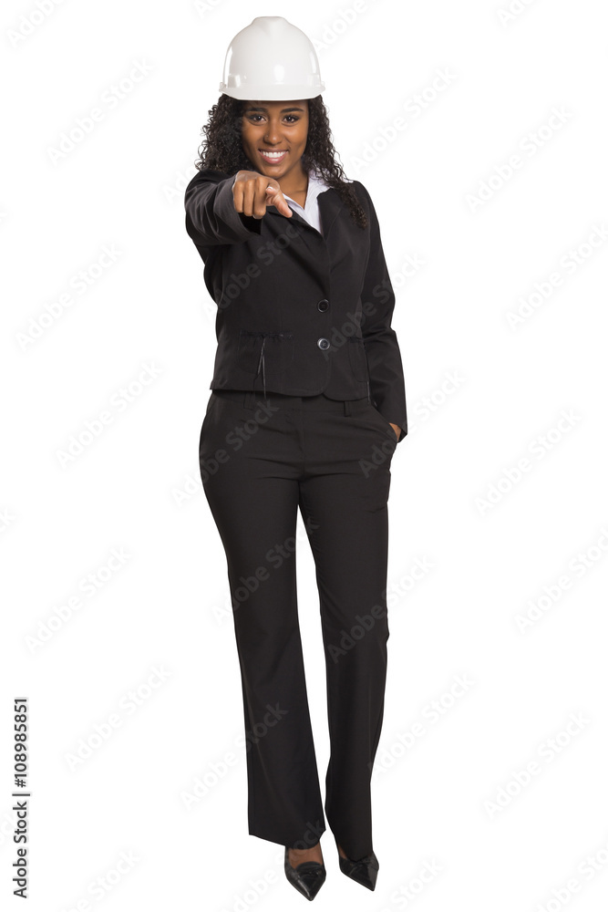 Young beautiful brazilian woman pointing at you. Young beautiful brazilian woman pointing at you.
