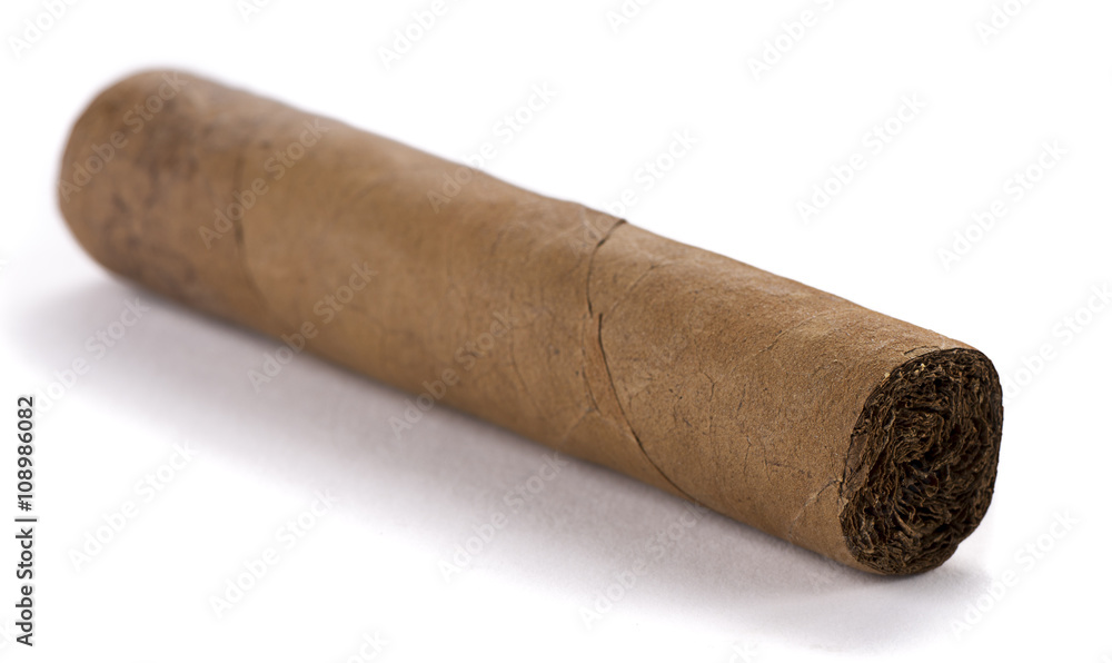 Havana cigar isolated on white background. Havana cigar isolated on white background.