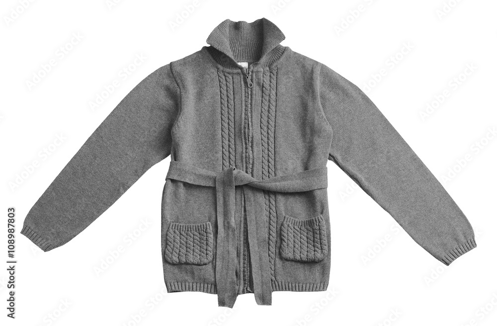 Fototapeta premium Female winter sweater isolated on white