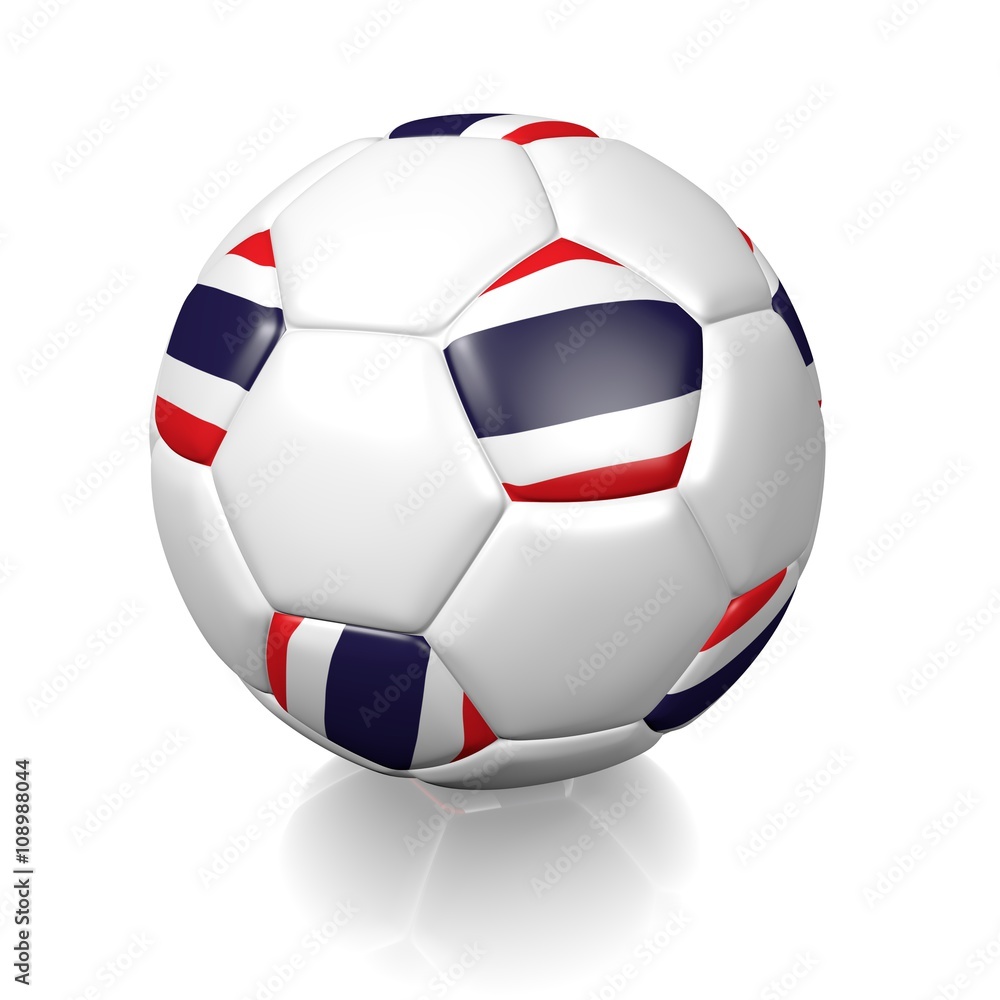 Football soccer ball with a national flag texture Football soccer ball with a national flag texture