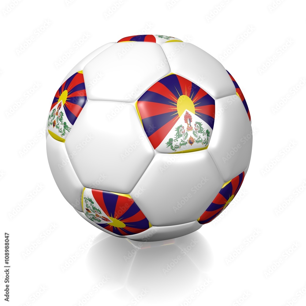 Football soccer ball with a national flag texture Football soccer ball with a national flag texture