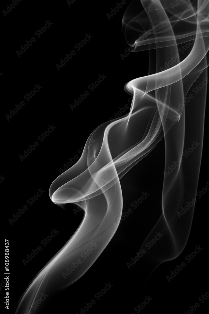 Abstract gray smoke from the incense sticks. Abstract gray smoke from the incense sticks.