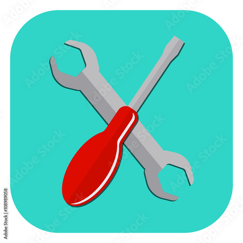 logo house remodel service, screwdriver and wrench