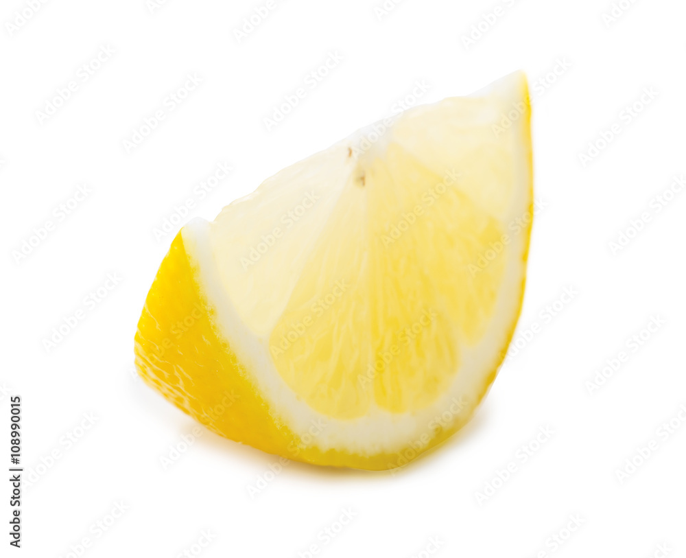 Lemon sliced with clipping path on white background. Lemon sliced with clipping path on white background.