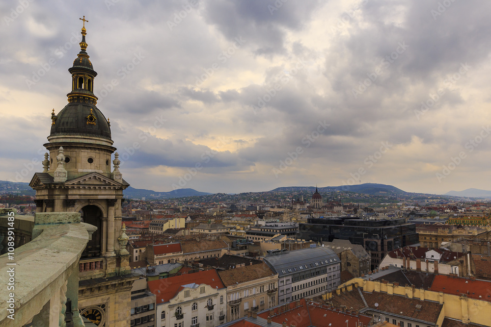 Budapest Panorama.View from St. Stephen's Basilica