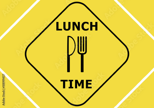 Yellow signal for lunch time