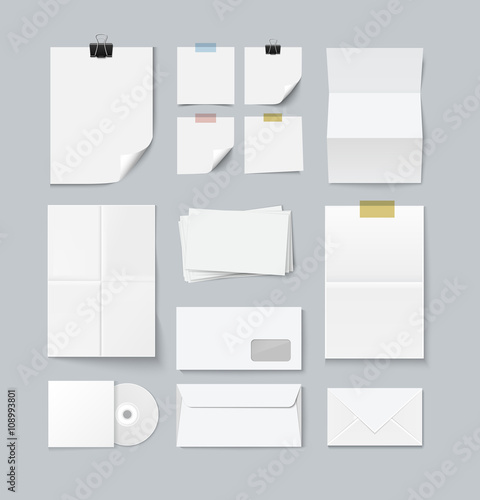 Branding set of paper templates