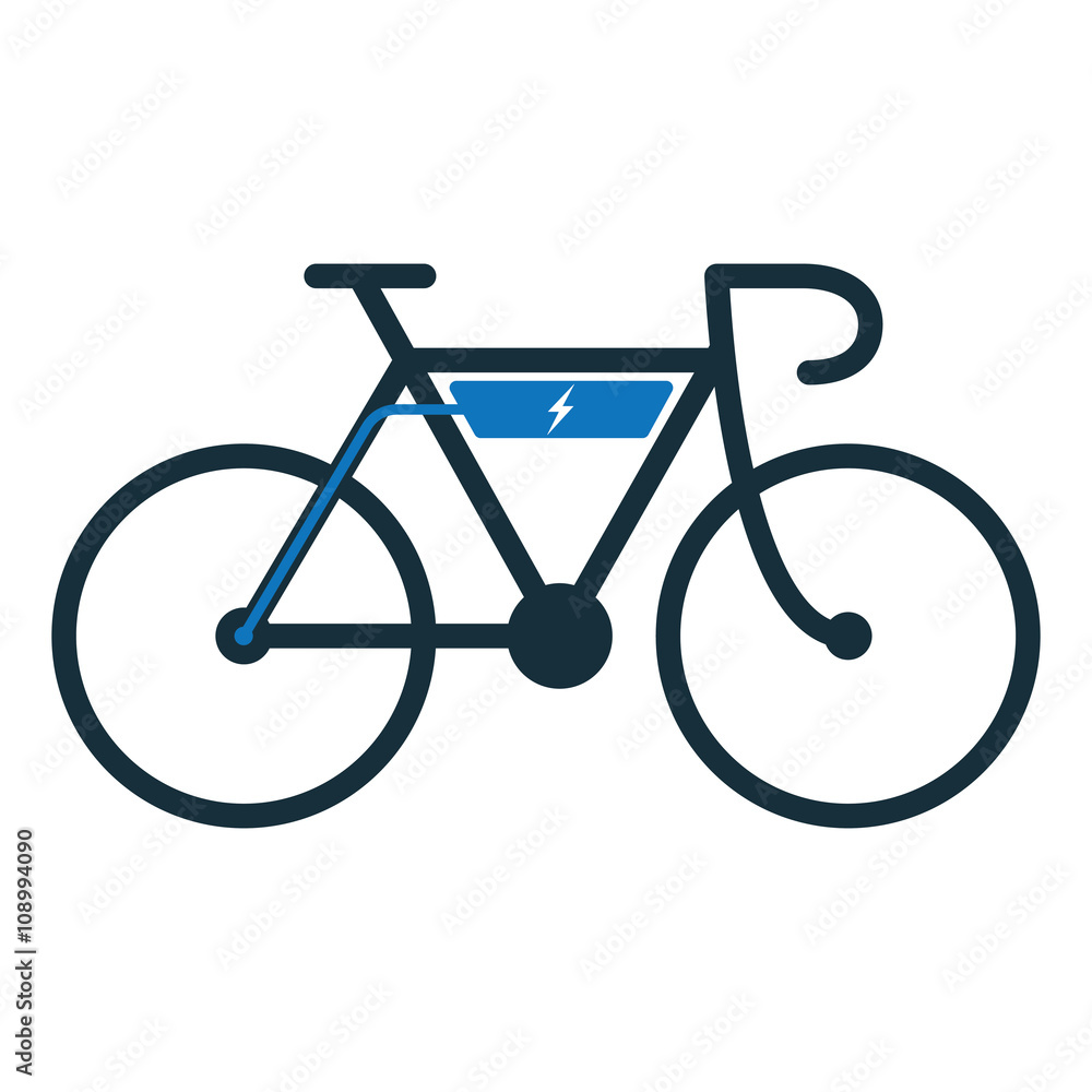 Fototapeta premium electro bicycle bike e-bike icon