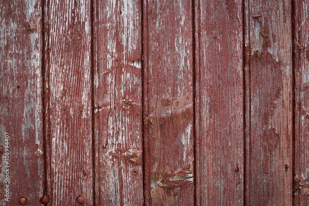 Fototapeta premium arrière plan de planche en bois rouge délavé