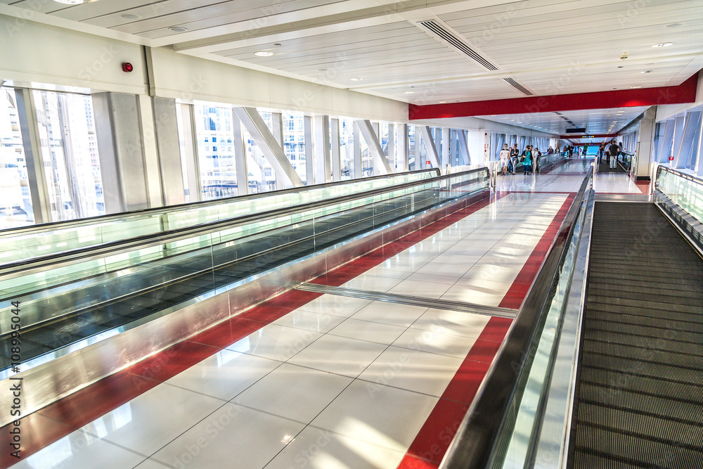 Automatic stairs in Dubai metro