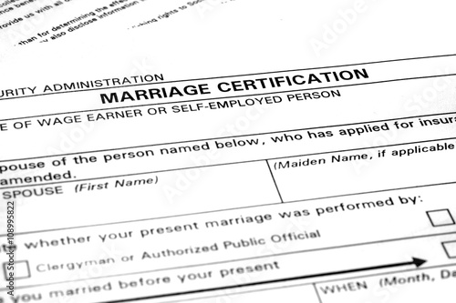 Marriage Certification Form