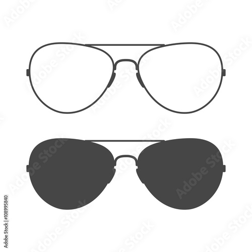 Aviator sunglasses icon