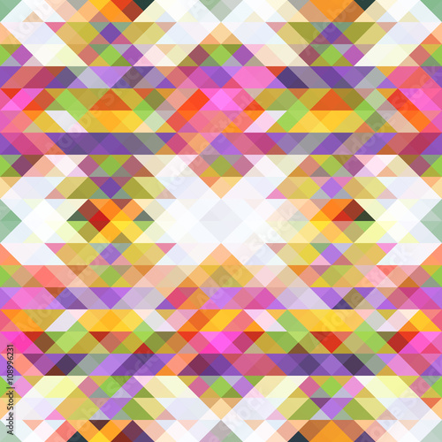 Wallpaper Mural Bright symmetric background from triangles. Vector. Torontodigital.ca