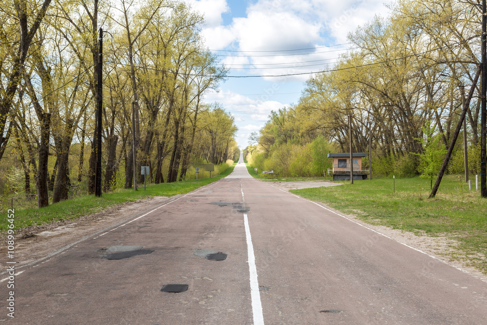 The road from Chernobyl, Ukraine